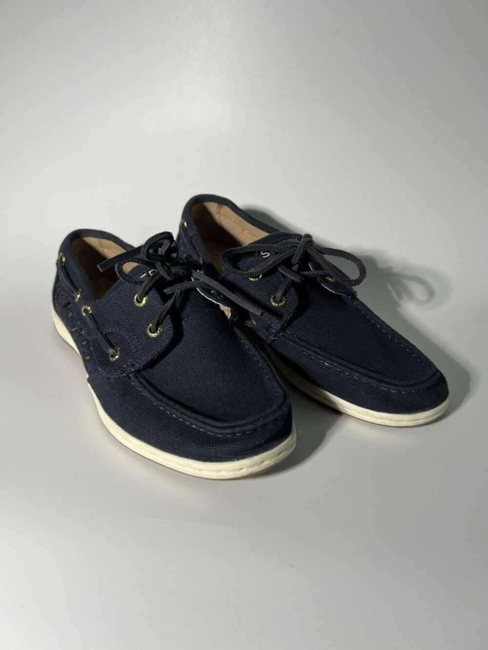 Sperry Koifish Boat Shoes Blue Canvas Women’s Size 8 - Picture 2 of 12